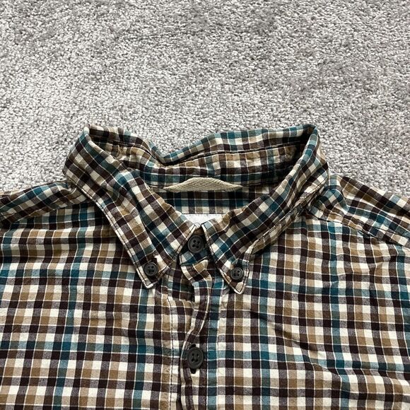 Columbia Rapid Rivers Shirt Mens Medium Multicolor Long Sleeve Plaid Casual Fish - Picture 9 of 10